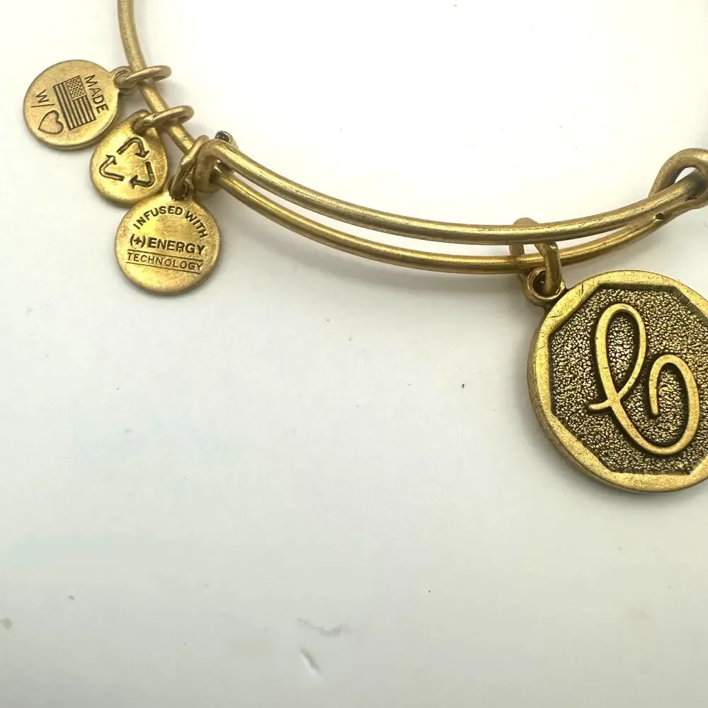 Alex + Ani Gold Initial C Bangle Bracelet NWT Costume Jewelry Casual